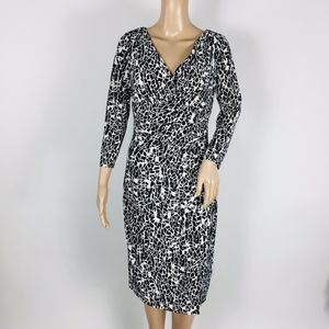 Lauren by Ralph Lauren black white Wrap Dress 4